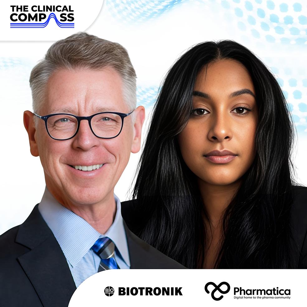 Trisha Pillay speaks with Dr David Hayes, Chief Medical Officer at BIOTRONIK, during a Clinical Compass podcast recording discussing how clinical research shapes cardiac device innovation and why it must be embedded early in product development.